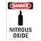Signmission Safety Sign, OSHA Danger, 5" Height, Portrait Nitrous Oxide, Portrait OS-DS-D-35-V-1937 - alternate 1
